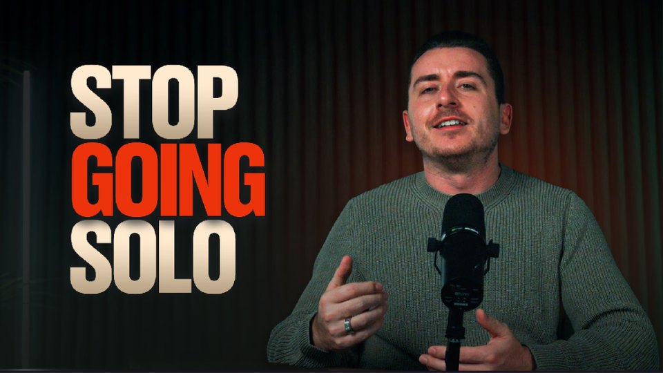 Stop Going Solo thumbnail design